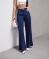 Yüksek Bel Straight Fit Palazzo Pantolon
