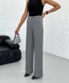 Yüksek Bel Straight Fit Palazzo Pantolon