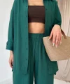 Zümrüt Alice Gömlek Ve Bol Kesim Pantolon Takım