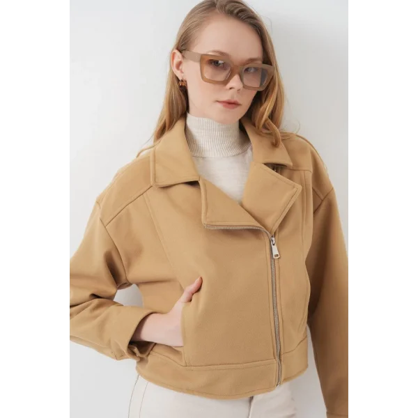 0717 Kısa Kaşe Ceket  Bisküvi