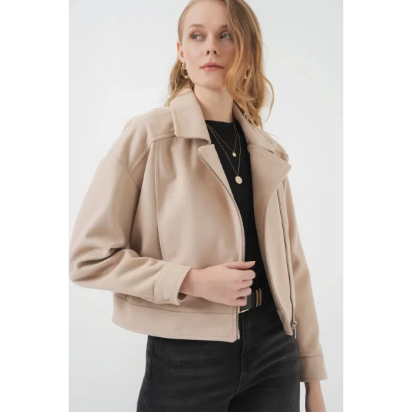 0717 Kısa Kaşe Ceket  Taş