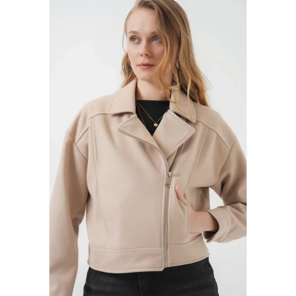 0717 Kısa Kaşe Ceket  Taş