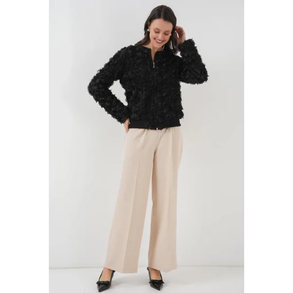 0719 Güllü Ceket  Siyah