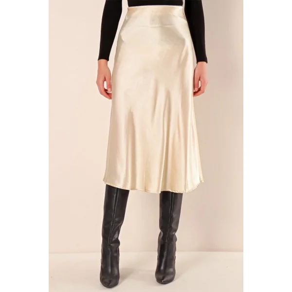 15806 Saten Etek  Krem
