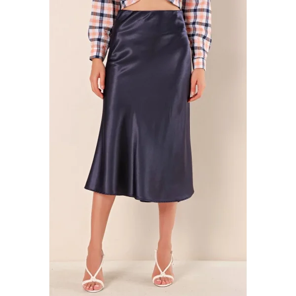 15806 Saten Etek  Lacivert