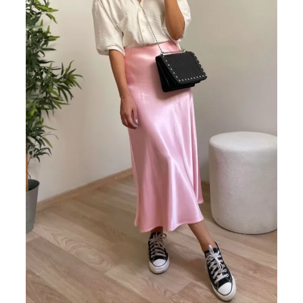 15806 Saten Etek  Pembe