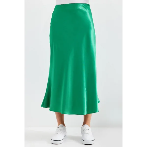 15806 Saten Etek  Yeşil