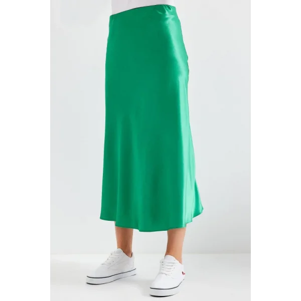 15806 Saten Etek  Yeşil
