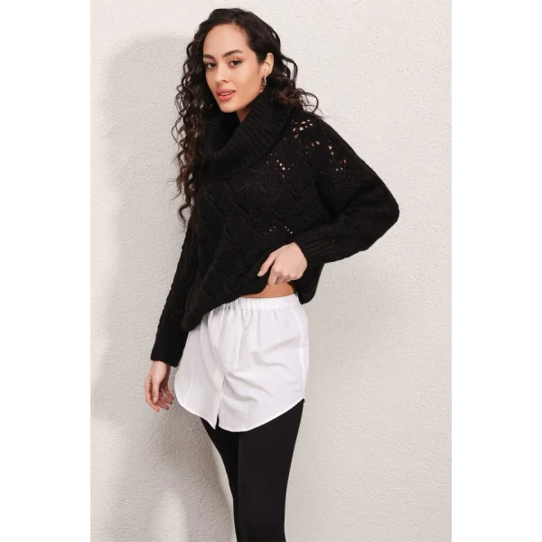 1888 Sweatshirt Kazak Altı Gömlek Etek  Beyaz