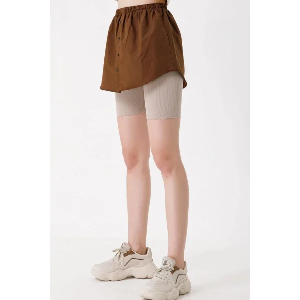 1888 Sweatshirt Ve Kazak Altı Gömlek Etek  Kahverengi