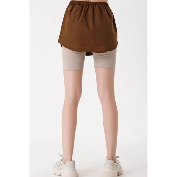 1888 Sweatshirt Ve Kazak Altı Gömlek Etek  Kahverengi