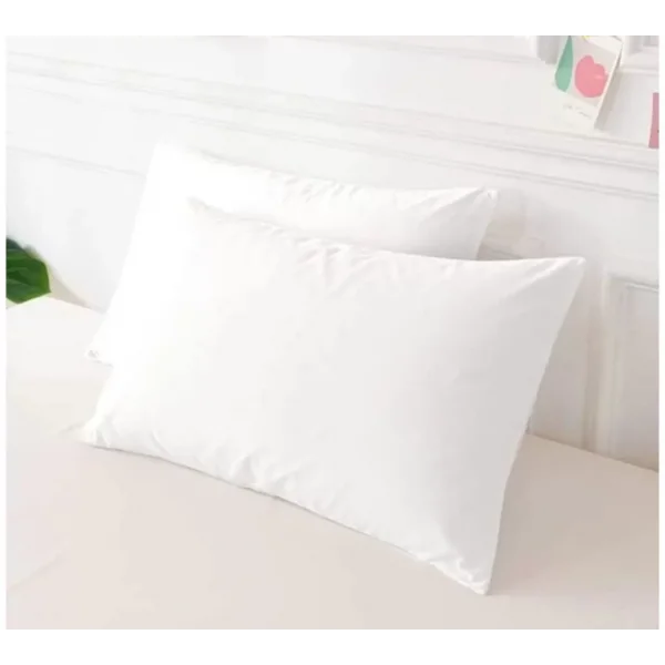 2 Adet Çift Kişilik Doğal Yün Yastık Merinos Yünü - Beyaz