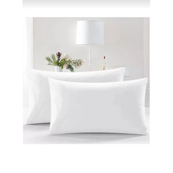 2 Adet Çift Kişilik Doğal Yün Yastık Merinos Yünü - Beyaz