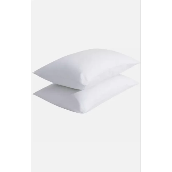 2 Adet Çift Kişilik Doğal Yün Yastık Merinos Yünü - Beyaz