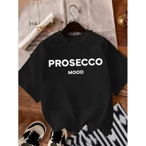 20/1 Penye Compack Baskılı Oversize Bisiklet Yaka Kısa Kol Yazlık T-shirt - Siyah