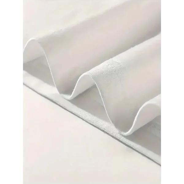 20/1 Penye Compack Gülücük Baskılı Oversize Bisiklet Yaka Kısa Kol Yazlık T-shirt - Beyaz