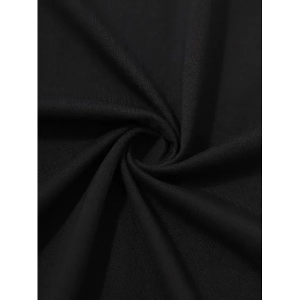 20/1 Penye Compack Palmiye Baskılı Oversize Bisiklet Yaka Kısa Kol T-shirt - Siyah