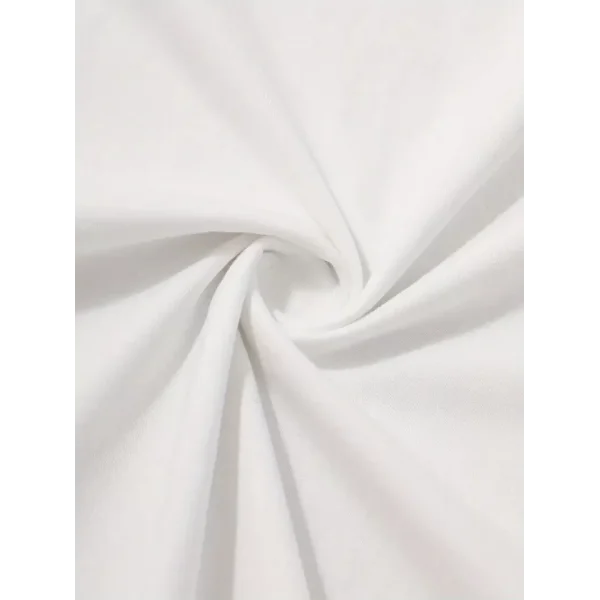 20/1 Penye Compack Palmiye Ön Baskılı Oversize Bisiklet Yaka Kısa Kol Yazlık T-shirt - Beyaz