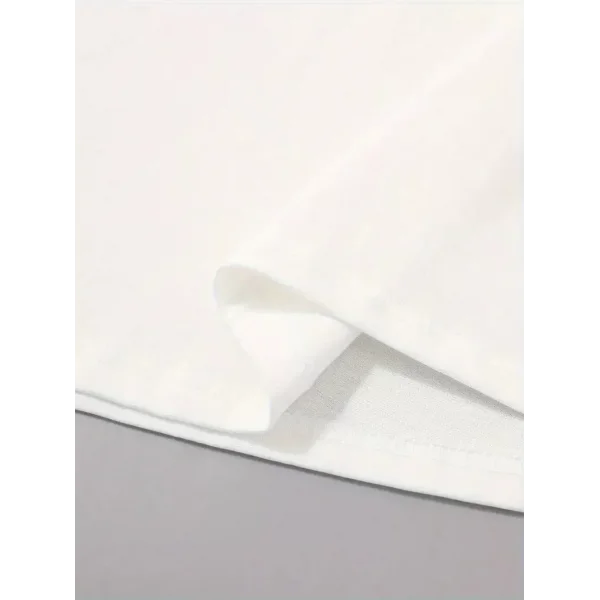 20/1 Penye Compack Sarj %1 Baskılı Oversize Bisiklet Yaka Kısa Kol Yazlık T-shirt - Beyaz