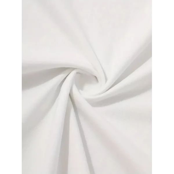 20/1 Penye Compack Sarj %1 Baskılı Oversize Bisiklet Yaka Kısa Kol Yazlık T-shirt - Beyaz