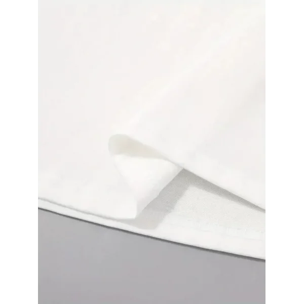 20/1 Penye Compack Uçak Baskılı Oversize Bisiklet Yaka Kısa Kol T-shirt - Beyaz