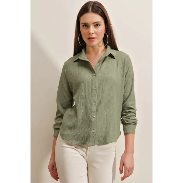 20160 Örme Gömlek  Çağla