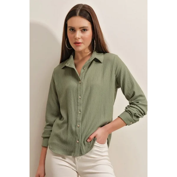 20160 Örme Gömlek  Çağla