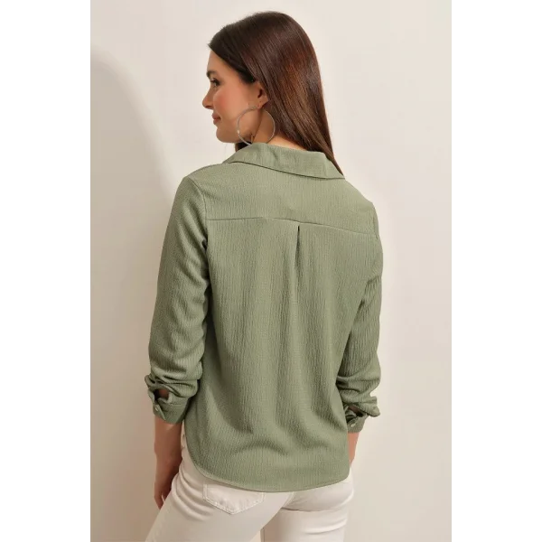 20160 Örme Gömlek  Çağla