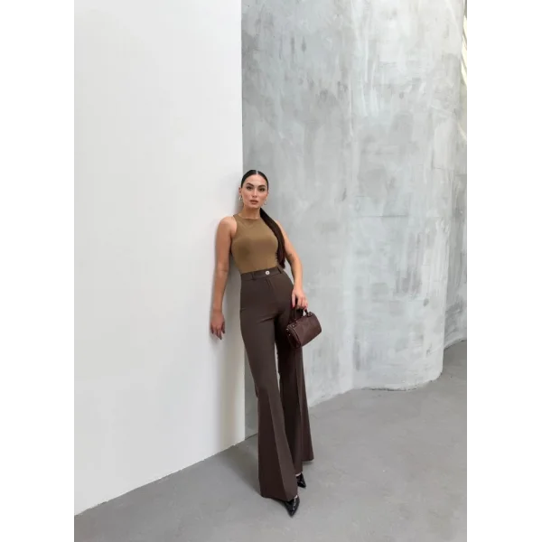 230 Gr Poly Viscose Full Lycra İspanyol Paça Pantolon