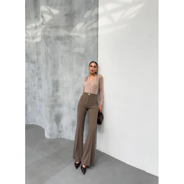 230 Gr Poly Viscose Full Lycra İspanyol Paça Pantolon