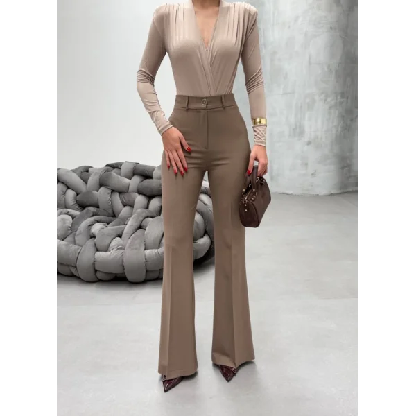 230 Gr Poly Viscose Full Lycra İspanyol Paça Pantolon