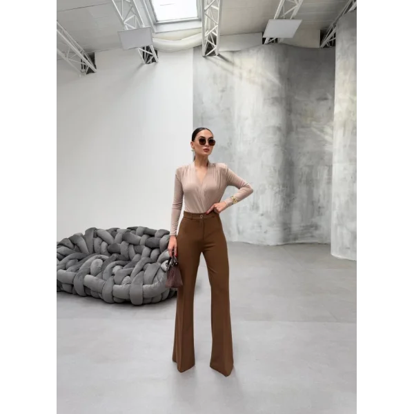 230 Gr Poly Viscose Full Lycra İspanyol Paça Pantolon