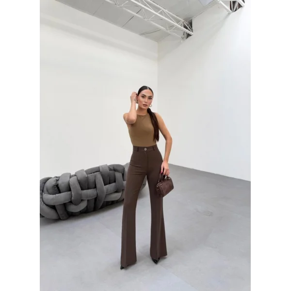 230 Gr Poly Viscose Full Lycra İspanyol Paça Pantolon