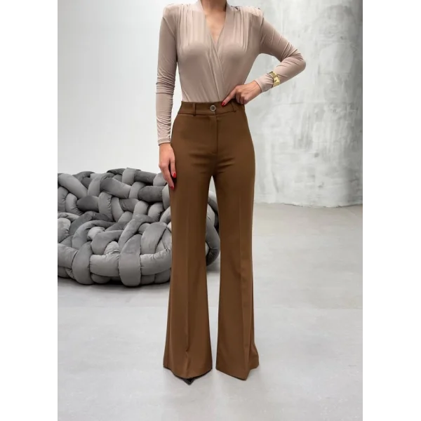 230 Gr Poly Viscose Full Lycra İspanyol Paça Pantolon