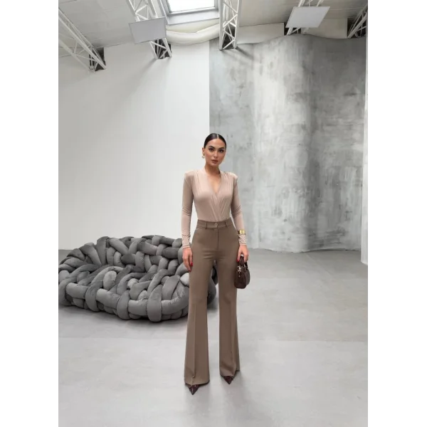 230 Gr Poly Viscose Full Lycra İspanyol Paça Pantolon