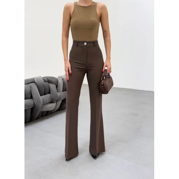 230 Gr Poly Viscose Full Lycra İspanyol Paça Pantolon