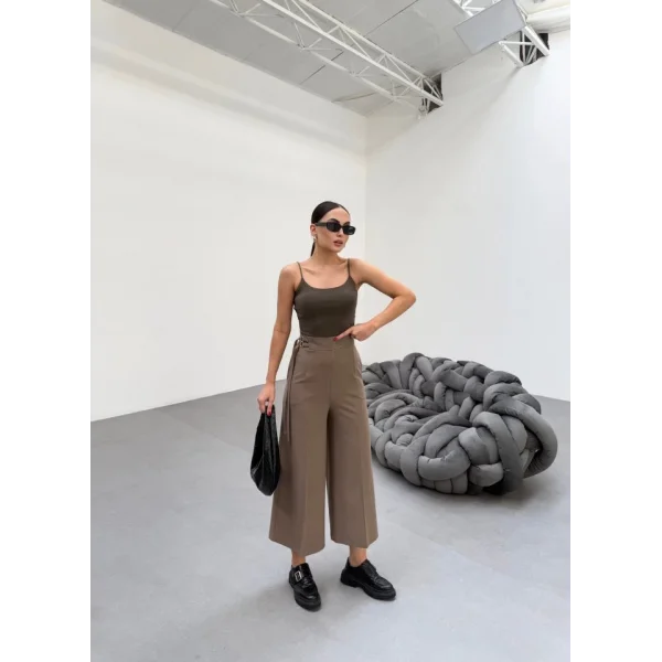 230 Gr Poly Viscose Full Lycra Metal Toka Aksesuarli Pantolon