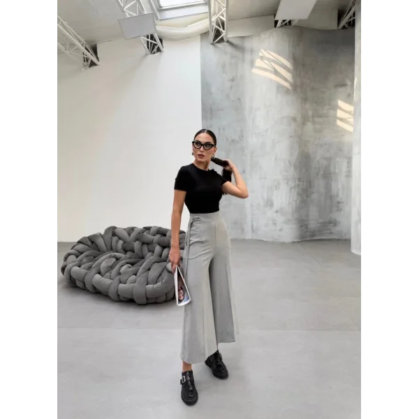 230 Gr Poly Viscose Full Lycra Metal Toka Aksesuarli Pantolon