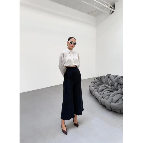 230 Gr Poly Viscose Full Lycra Metal Toka Aksesuarli Pantolon