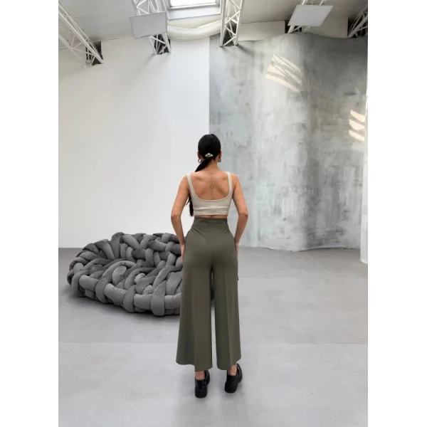 230 Gr Poly Viscose Full Lycra Metal Toka Aksesuarli Pantolon