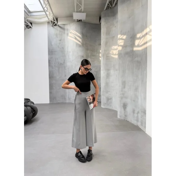 230 Gr Poly Viscose Full Lycra Metal Toka Aksesuarli Pantolon