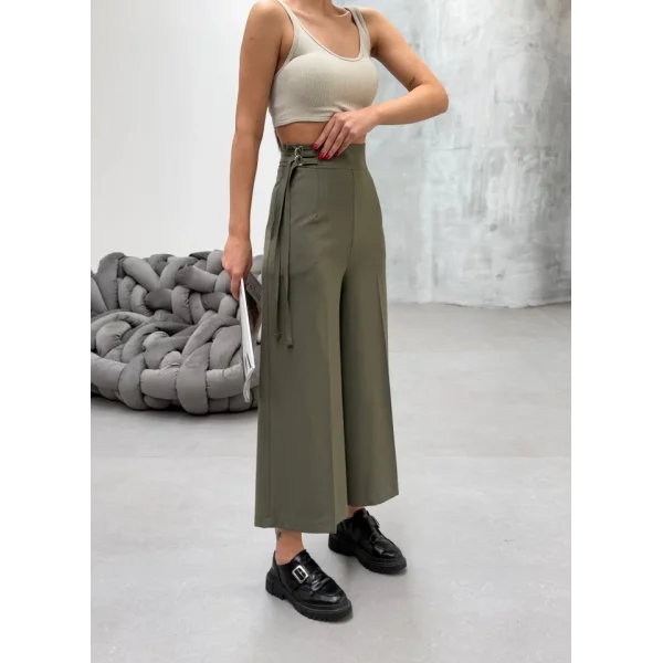 230 Gr Poly Viscose Full Lycra Metal Toka Aksesuarli Pantolon