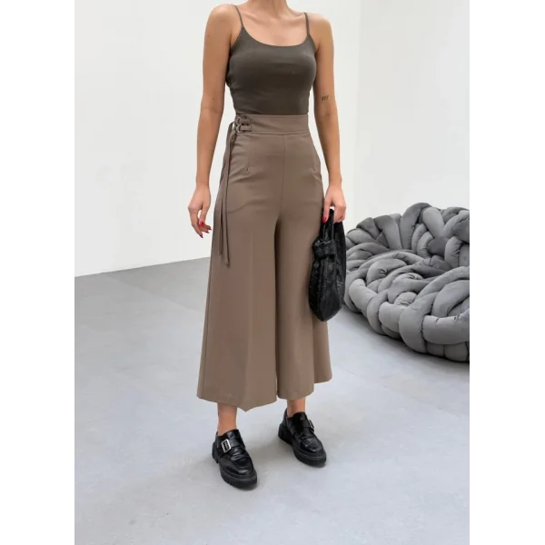 230 Gr Poly Viscose Full Lycra Metal Toka Aksesuarli Pantolon