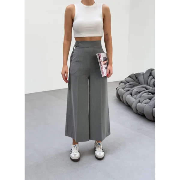 230 Gr Poly Viscose Full Lycra Metal Toka Aksesuarli Pantolon