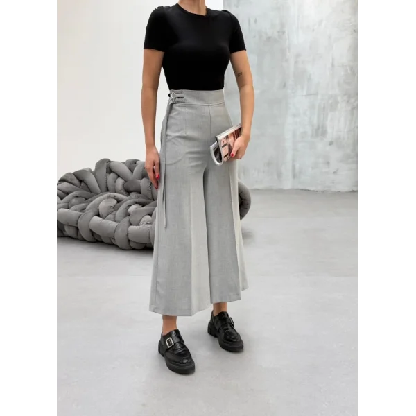 230 Gr Poly Viscose Full Lycra Metal Toka Aksesuarli Pantolon