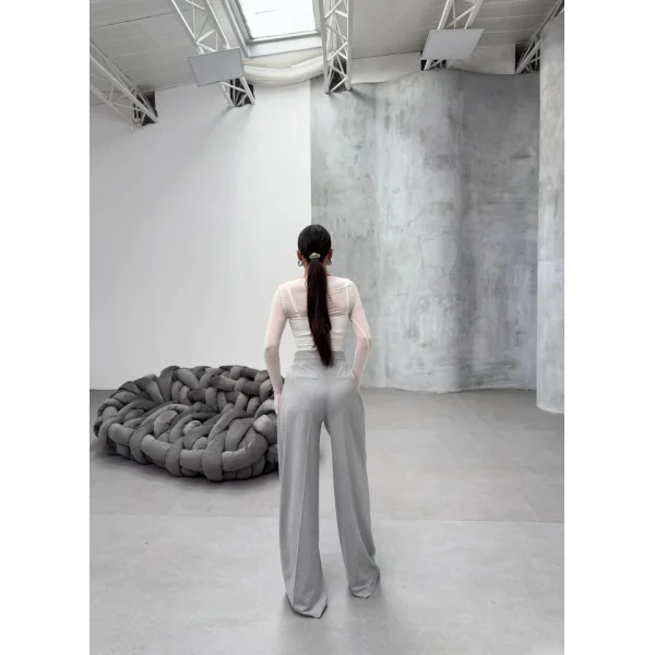 230 Gr Poly Viscose Full Lycra Pi̇leli̇ Palazzo Pantolon