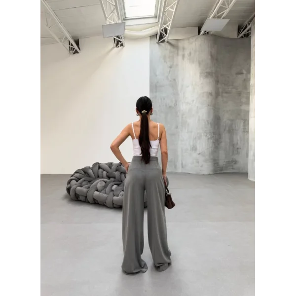 230 Gr Poly Viscose Full Lycra Pi̇leli̇ Palazzo Pantolon