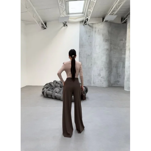 230 Gr Poly Viscose Full Lycra Pi̇leli̇ Palazzo Pantolon