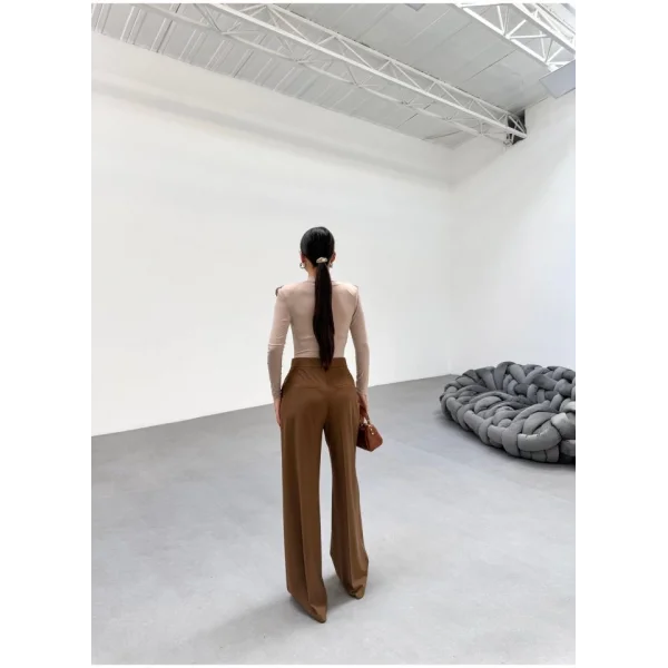 230 Gr Poly Viscose Full Lycra Pi̇leli̇ Palazzo Pantolon