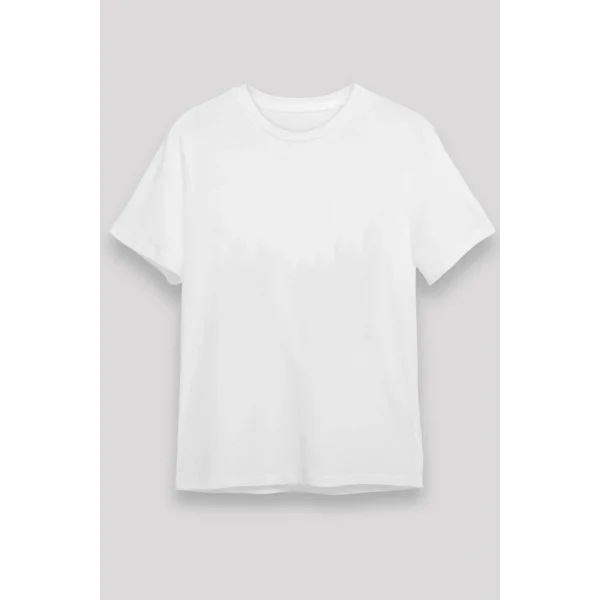 24/1 Düz Arka Sizin Tasarımınız Oversize T-shirt - Beyaz